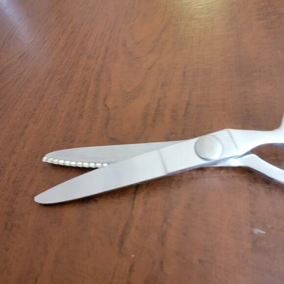 Vintage Wiss Chrome Plate Zig Zag Pinking Shears Scissors Newark, NJ, USA - Picture 6 of 12